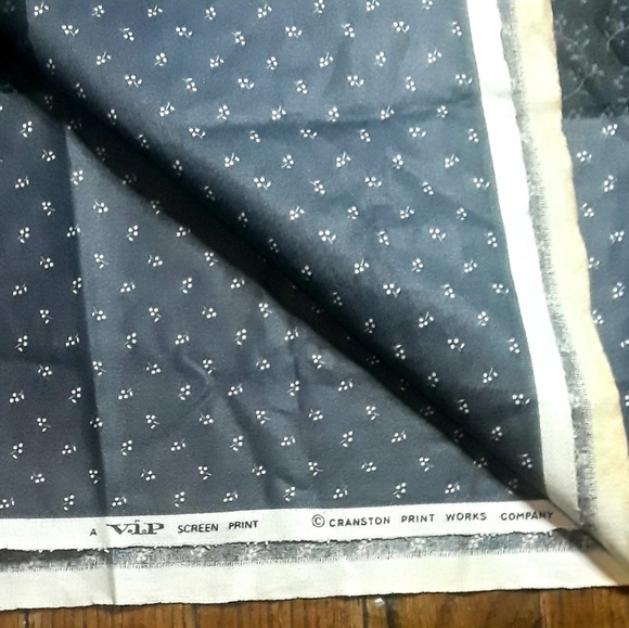 VIP Vtg Cranston Screen Print Works Company Floral 4 Squares Fabric 44.5x33.5 - Picture 4 of 8